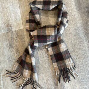 Cashmere/ Wool Plaid Scarf(Eddie Bauer)